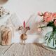 Glass and brass wall lamp 50s