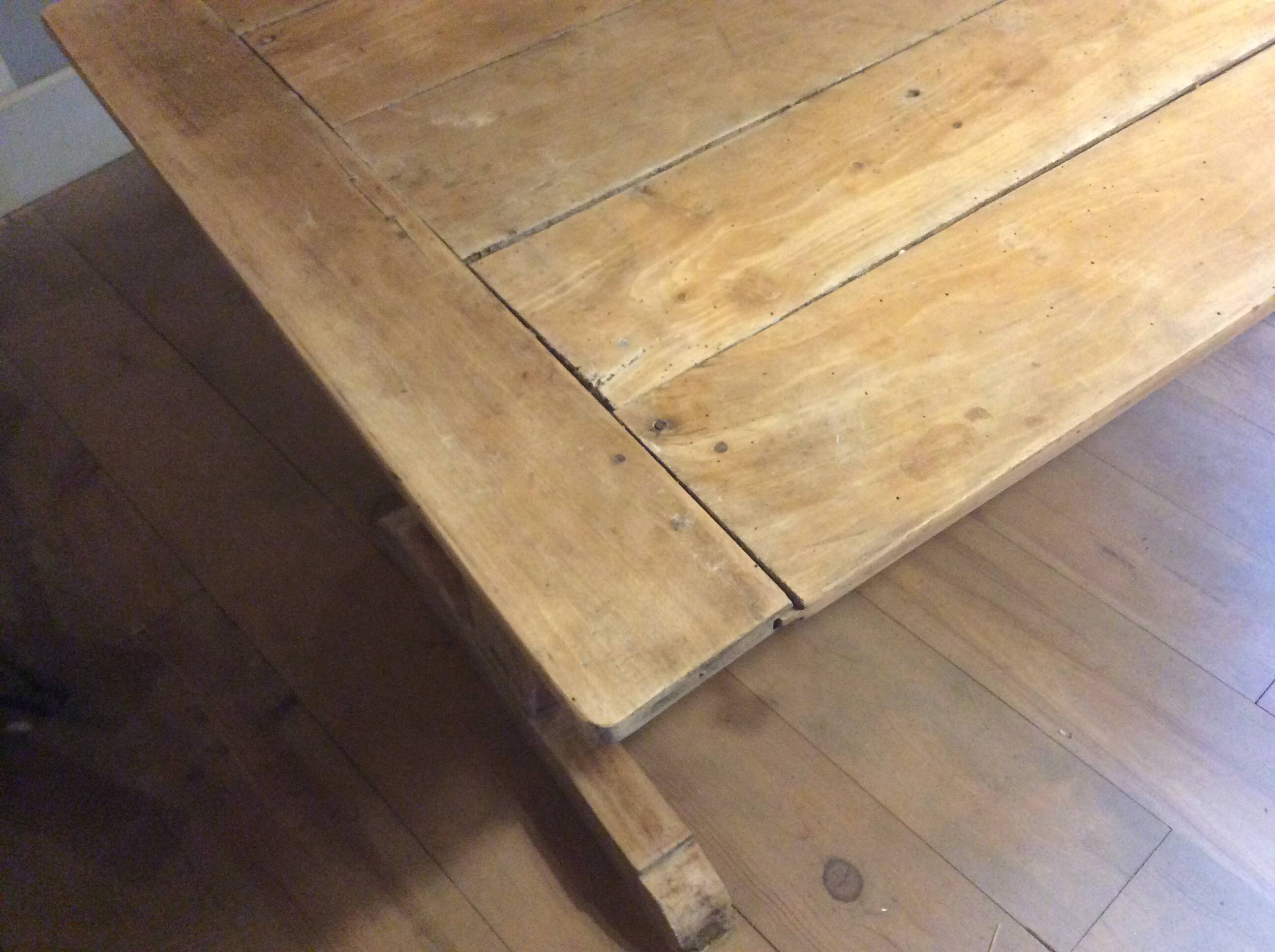 Two-drawer farmhouse table