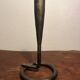 Handmade brutalist cast iron candle holder