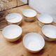 Set 6 bols Limoges blanc et or