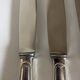 Set de 12 couteaux de table en métal argenté filet 1960