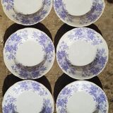 Set of 6 plates Sarreguemines model Bryonia