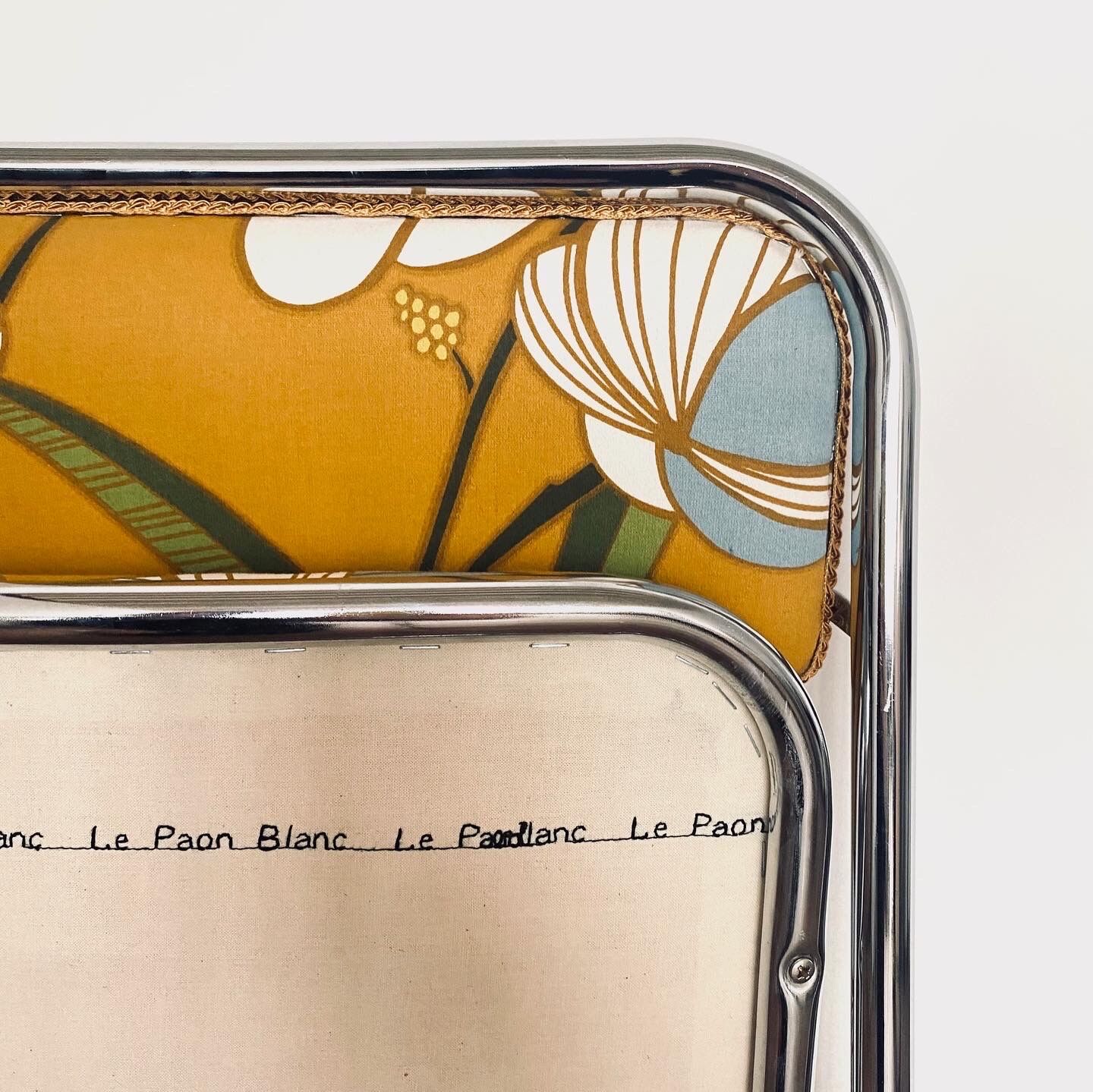 Vintage folding chair - upcycling - Iphigenie Yellow