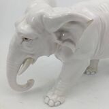 Capodimonte éléphant en céramique  18-19ème (oreilles cassé)