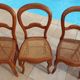 6 louis Philippe style chairs in solid wood merisier