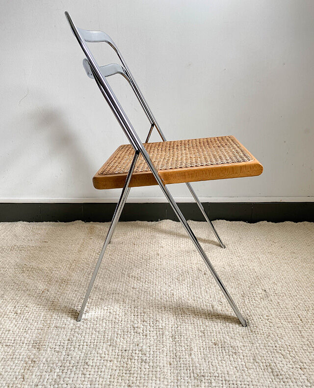 Folding chair cannage Giorgio Cattelan