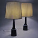 Danish ceramic tablelamp pair Burgundia by Søholm Keramik, Bornholm 1970s