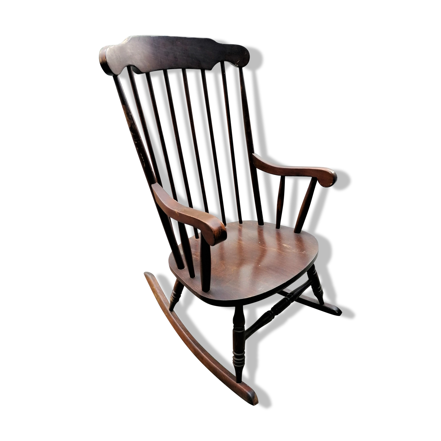 Rocking chair rocking armchair wood vintage Scandinavian design