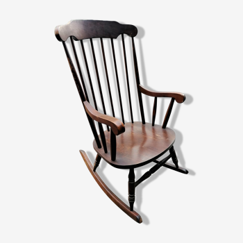 Rocking chair fauteuil à bascule bois design scandinave vintage