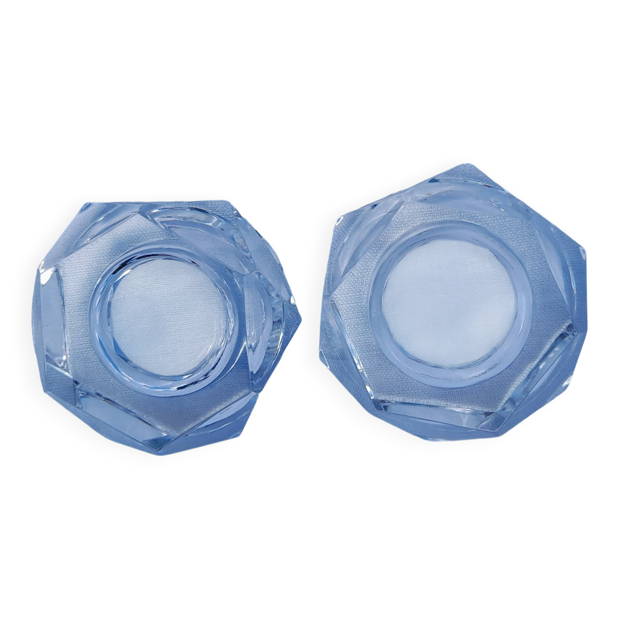 Crystal salt and pepper shakers stamped Baccarat France