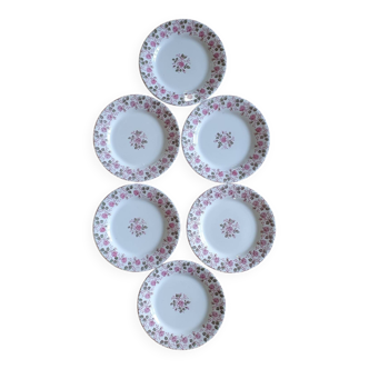 6 assiettes en terre de fer Gien