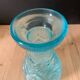 Blue glass bulb vase