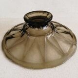 Fruit cup on pedestal in molded smoked glass