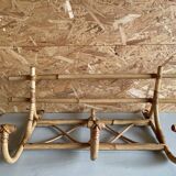 Rattan coat rack