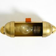 Original 1930s cabin submarine wall lamp in streamlined design