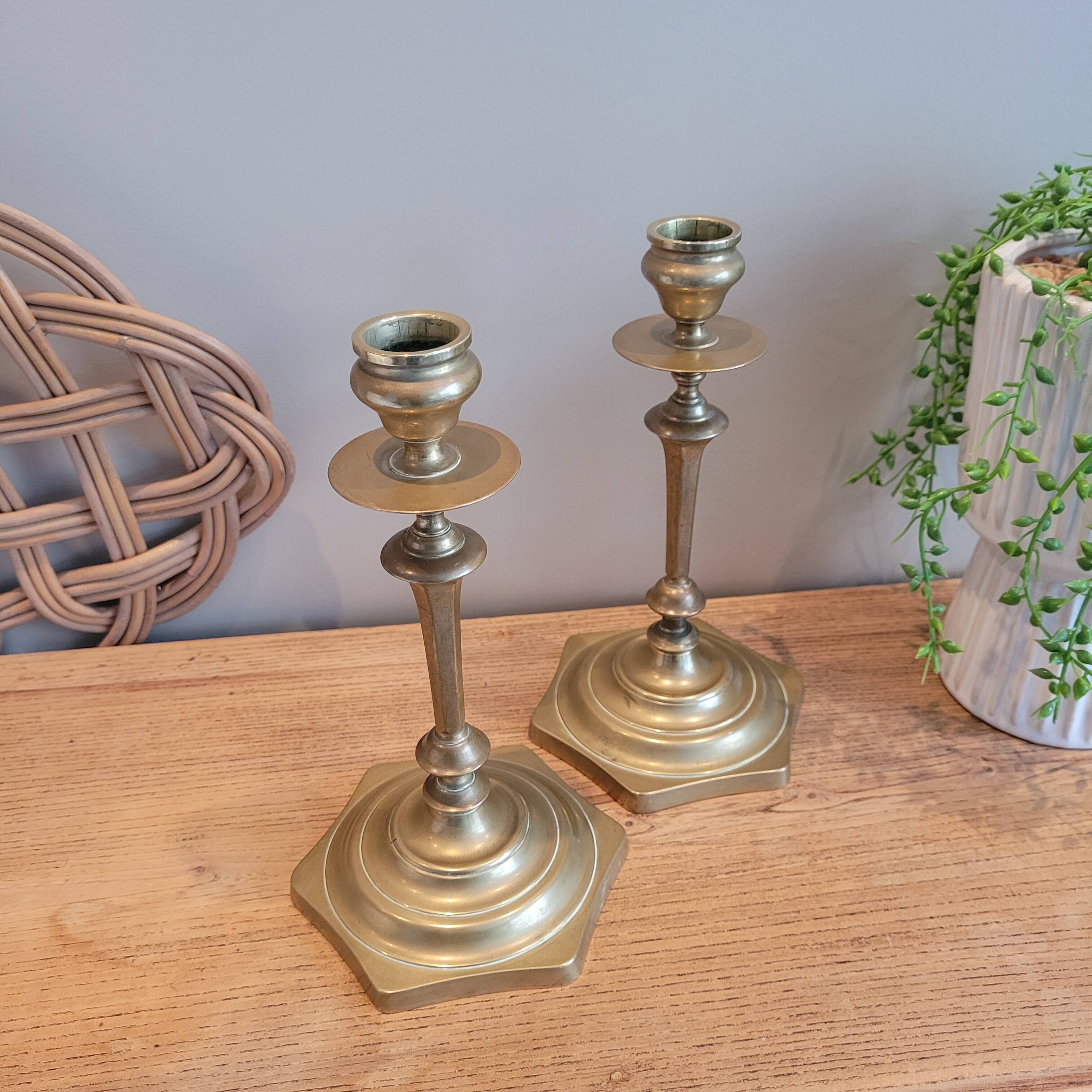 La Redoute x Selency pair of brass candle holders 09