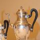 Silver-plated metal tea and coffee service in Empire style.