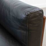 Bastiano Leather Sofa in Black by Tobia Scarpa for Gavina / Knoll