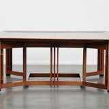 Beautiful and luxurious large square Art Deco design coffee table