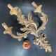Golden wood wall light