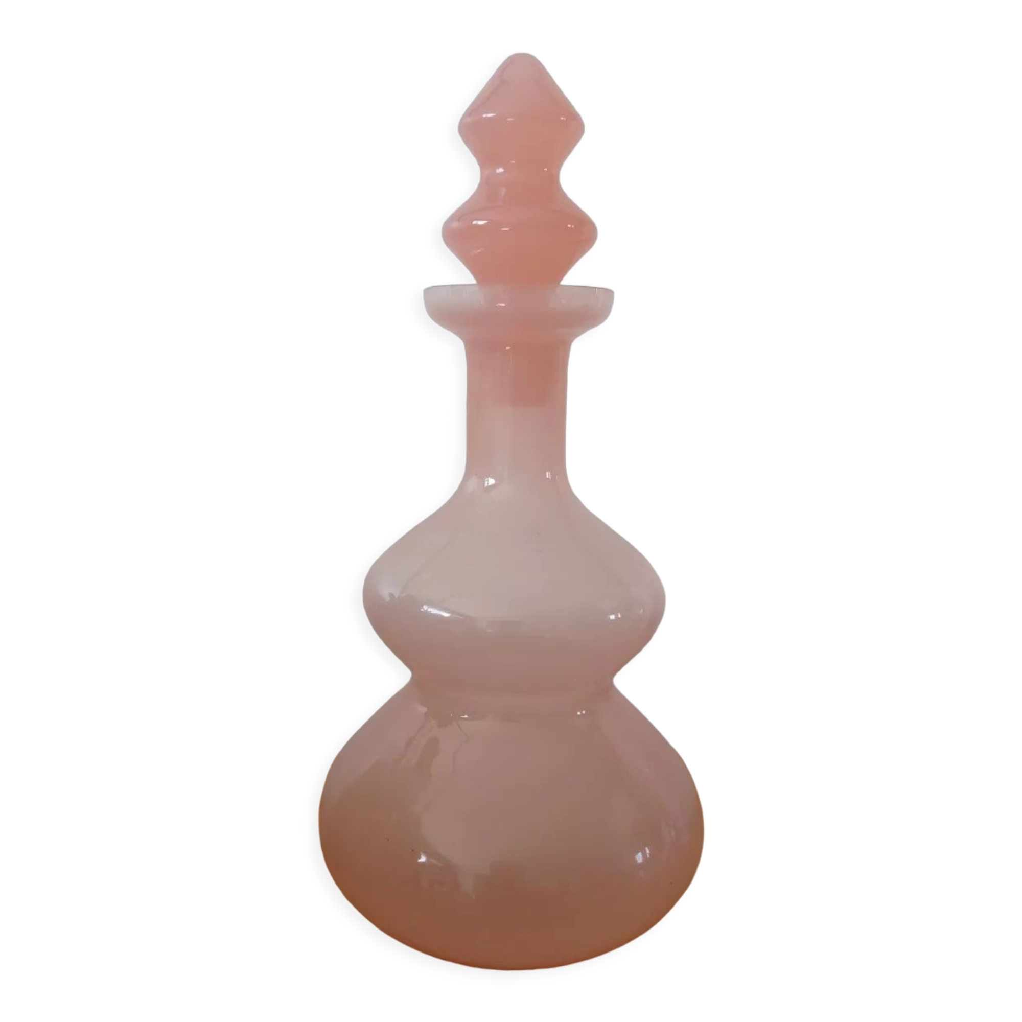 Pink opaline decanter from Lorraine