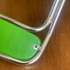 Série de 8 chaises Souvignet en chrome et skaï vert