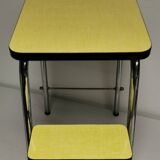 Vintage 3-step stool / step stool in yellow formica