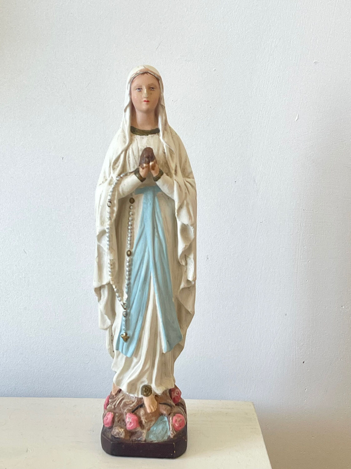 Vierge Marie polychrome 1940/1960.