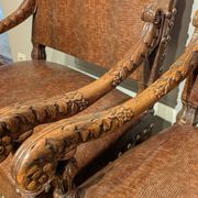 Paire de fauteuils louis XIII 19ieme