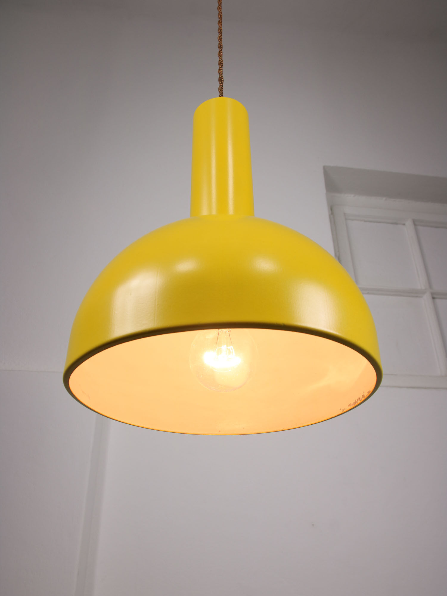 Vintage yellow metal lamp