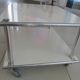 Table basse space age double plateaux en acier laqué blanc, France
