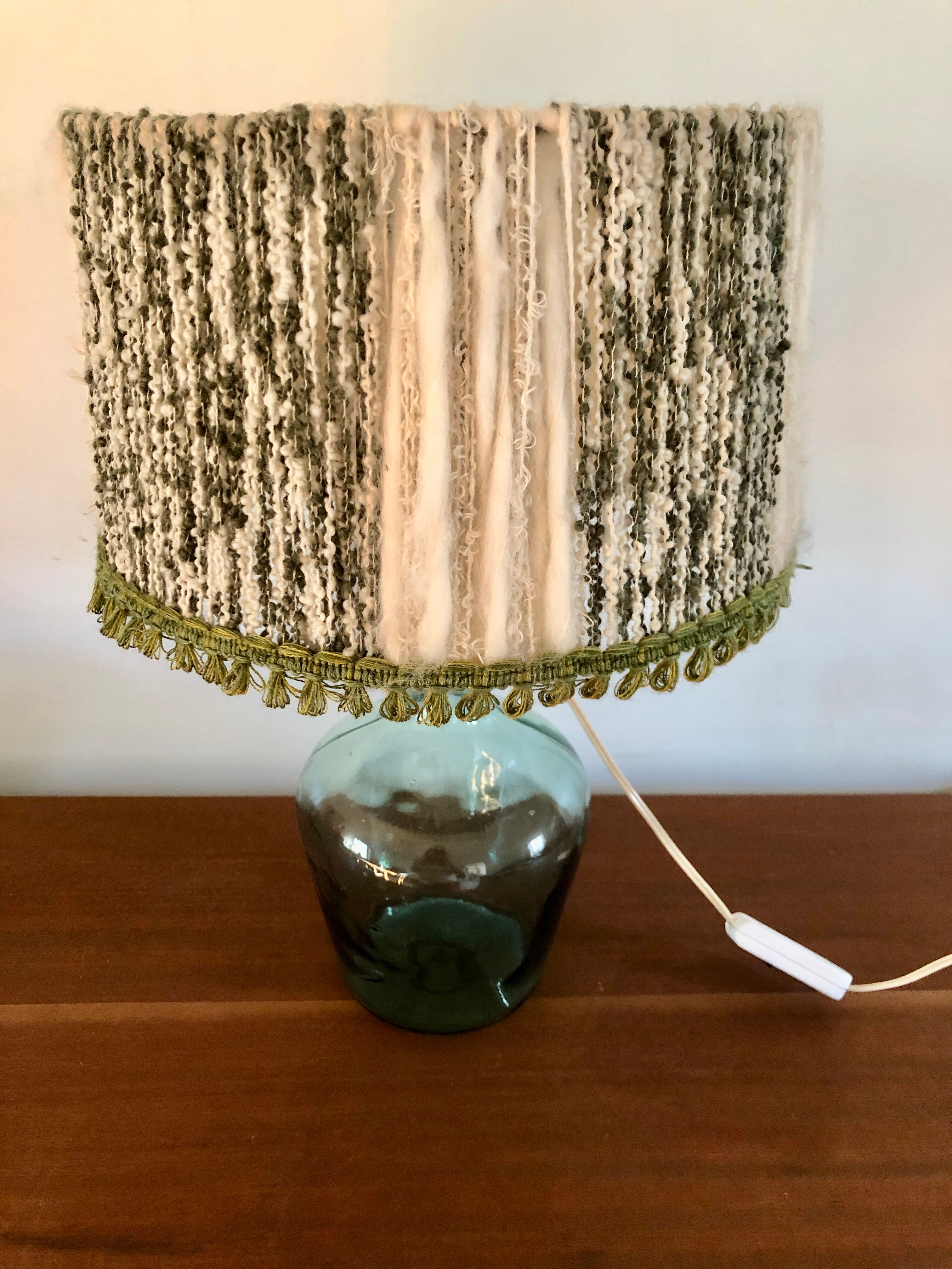 Lady-jeanne lamp and wool lampshade