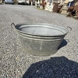 Ancienne bassine ou baignoire en zinc