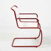 Red & white bauhaus armchair