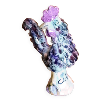 Purple Tunisian ceramic rooster