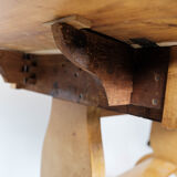 Dining table with extensions of birchwood