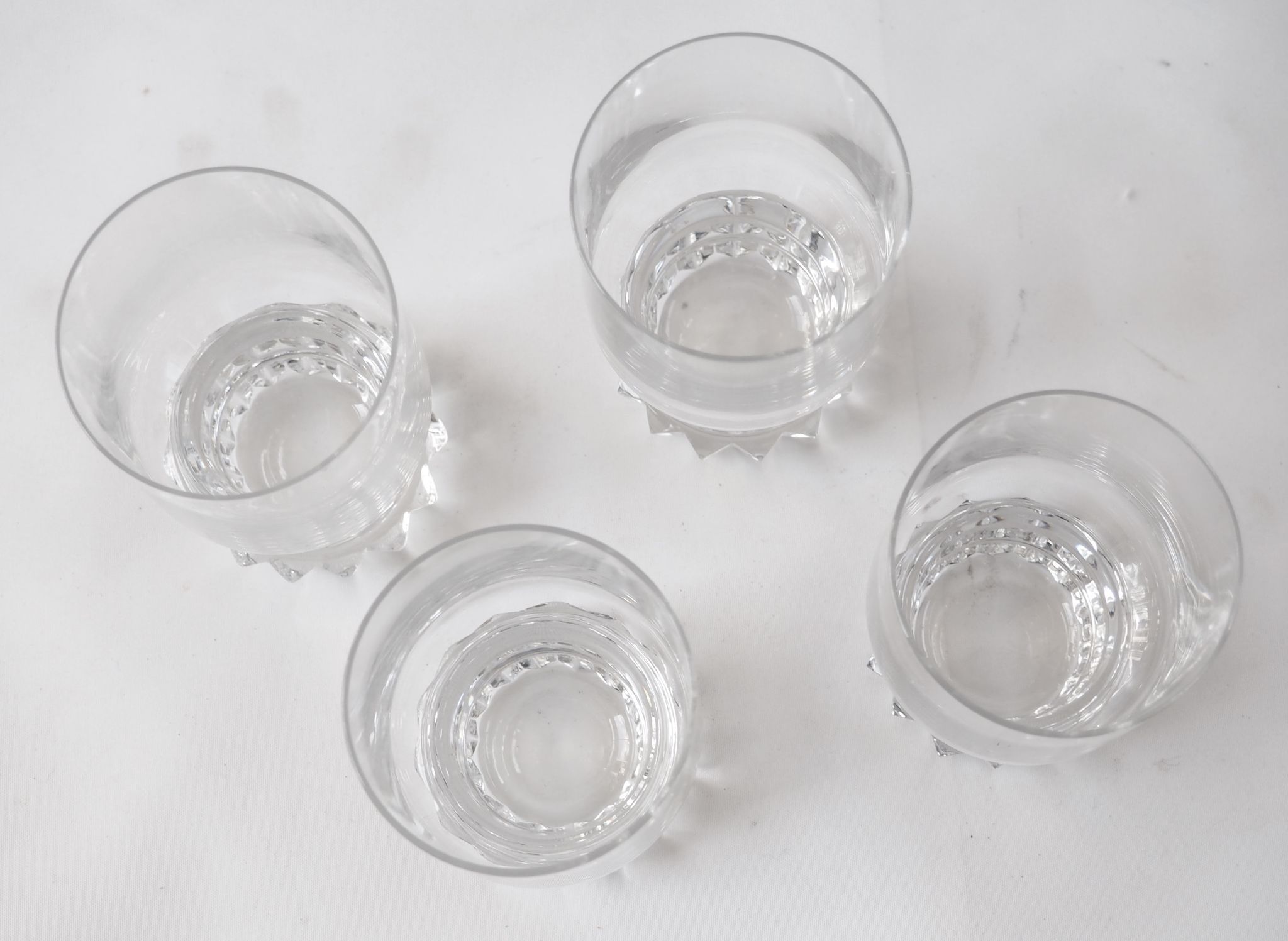 4 verres à whisky hauts en cristal