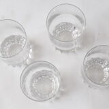4 verres à whisky hauts en cristal