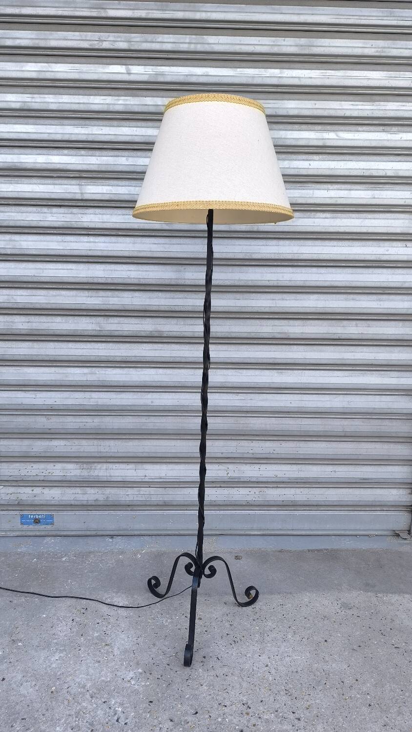 Wrought iron floor lamp from the 60s