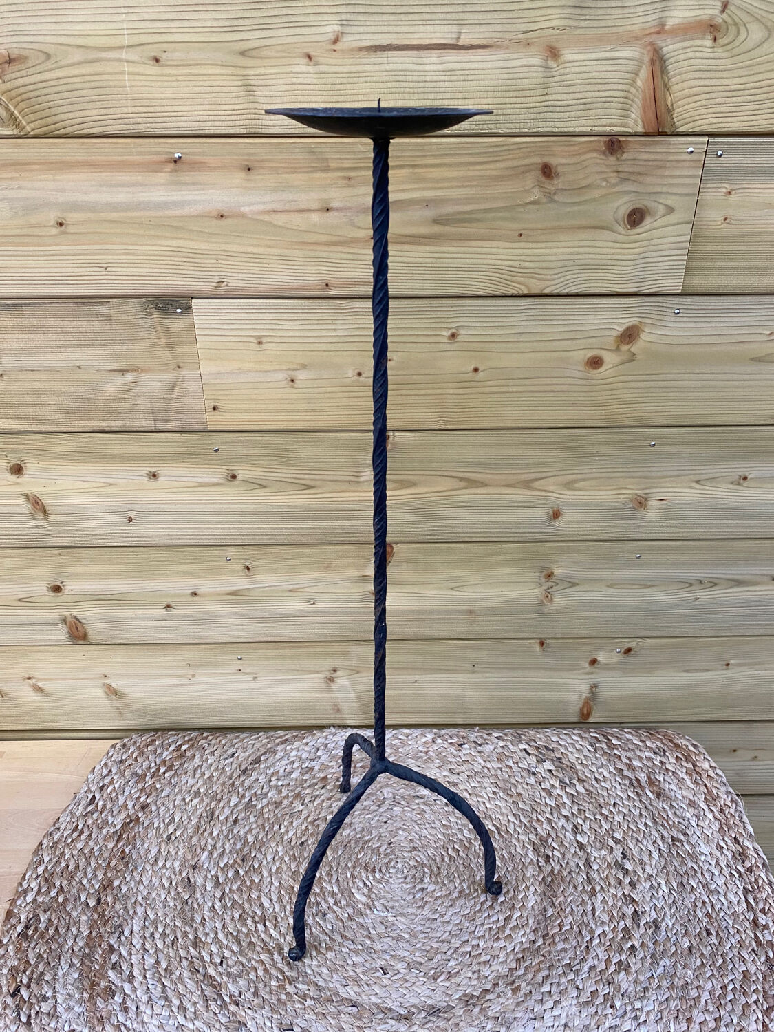 Stand candle holder, folk art