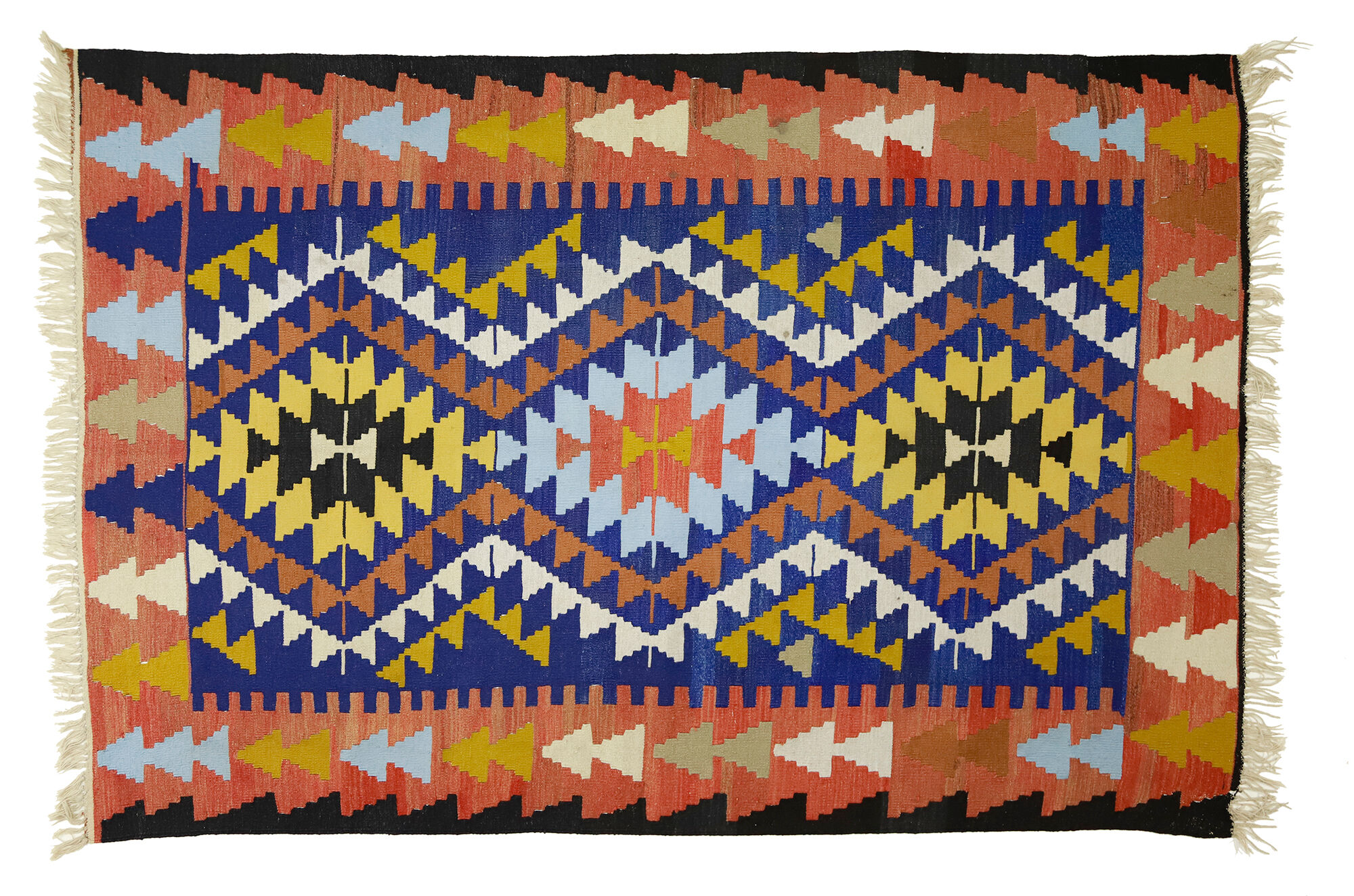 Anatolian handmade kilim rug 232 cm x 156 cm