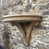 carved wooden wall shelf or wall console