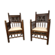 2 armchairs old Gothic style