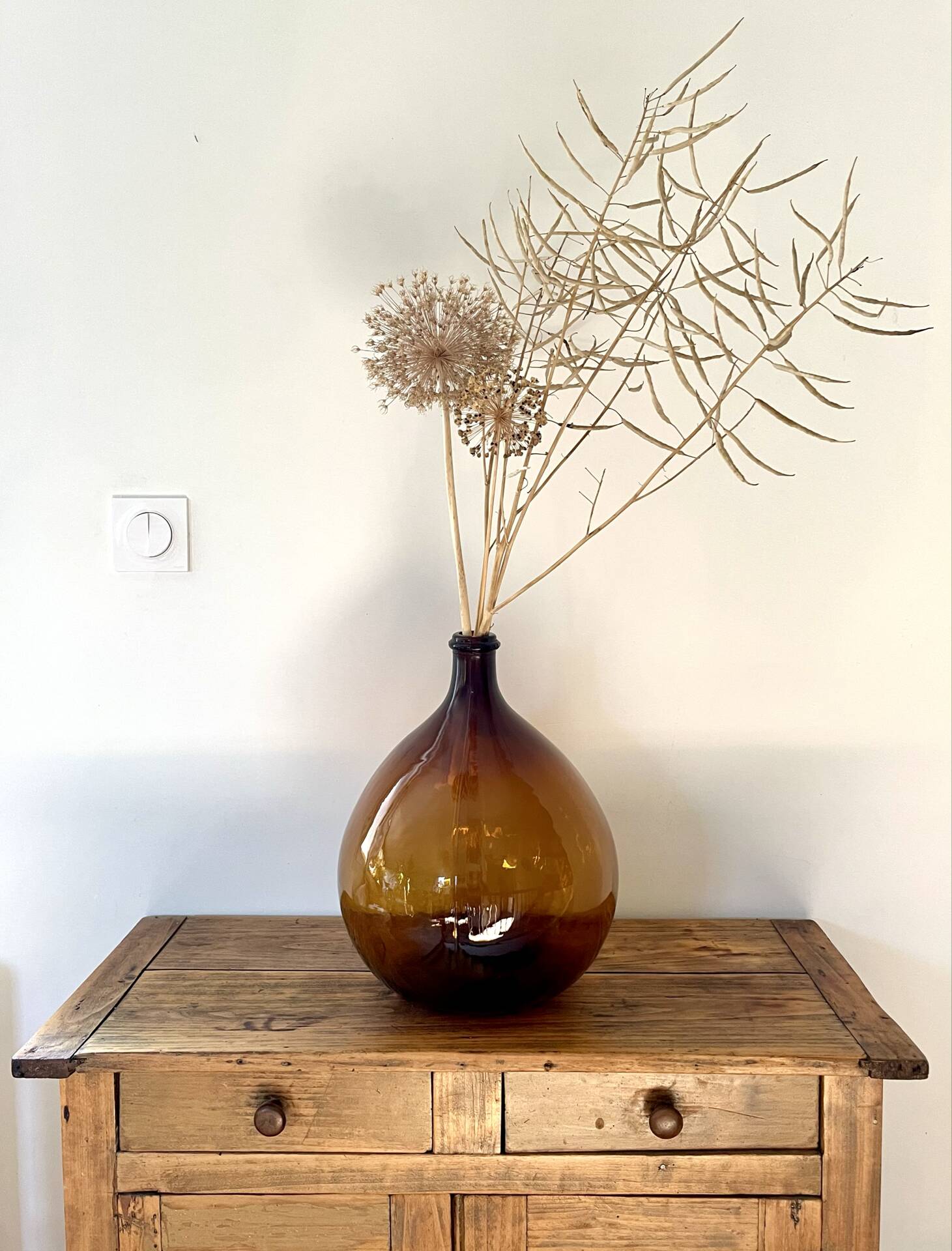 Amber demijohn 10L