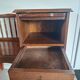 Vintage telephone bench in solid oak