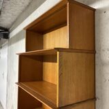 Oscar display cabinet, vintage 1960s golden oak.