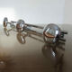 Coat rack in chromed steel 3 hooks 70s