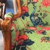 Louis XV style Bergère armchair with floral motifs