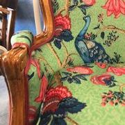 Louis XV style Bergère armchair with floral motifs