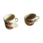 Lot 4 teacups Digoin Sarreguemines
